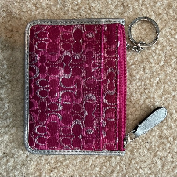 Coach Wristlet, Pink/Silver Metallic Accent- rarely used, like new 🩷 - Picture 2 of 3